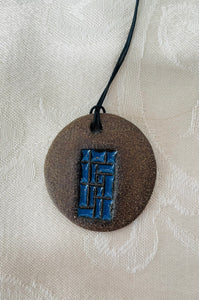 Necklace (Azure Blue Grid) #79