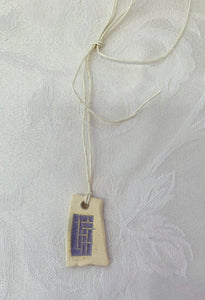 Necklace (Purple Grid on a White Background)  #17